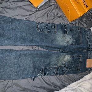 Louis Vuitton Blue Monogram Relaxed Men’s Jeans